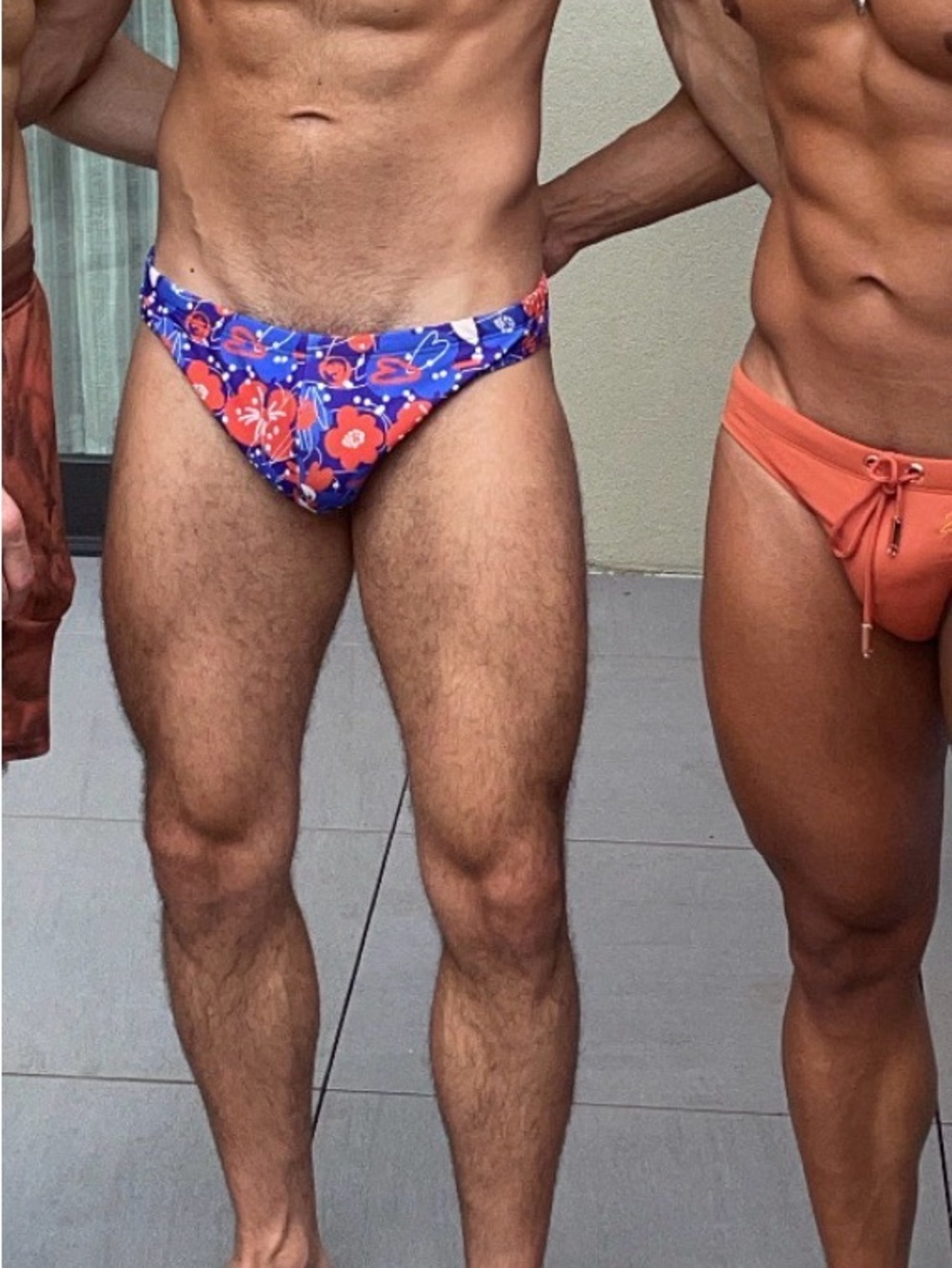 Speedo -  Blue and Red Floral Swim Briefs